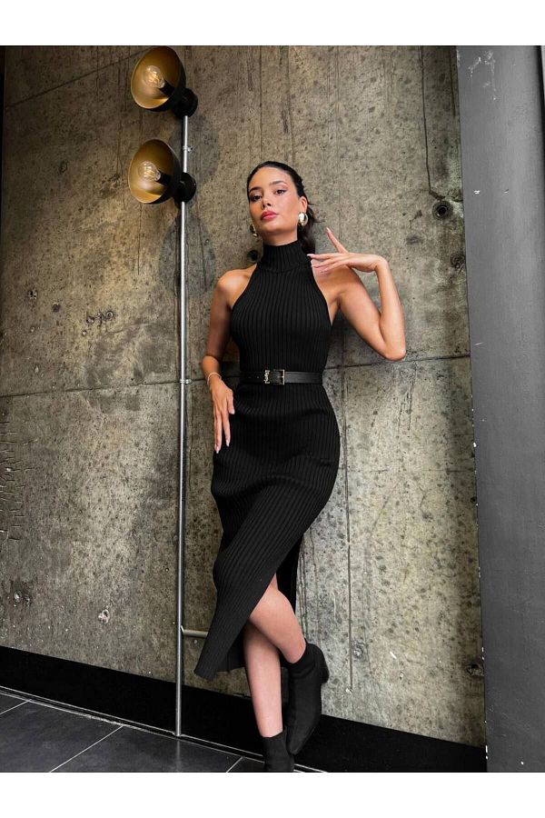 Turtleneck halter dress new arrivals