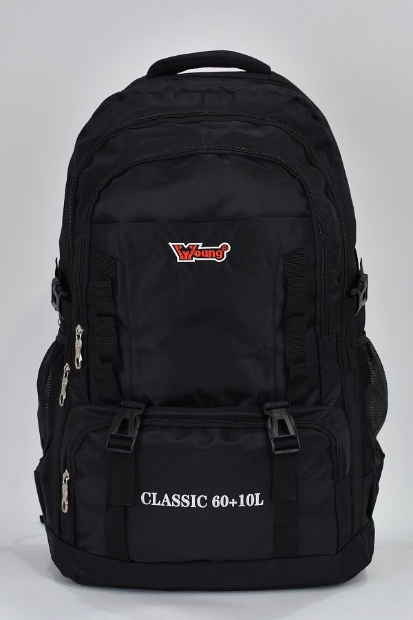 ELATAE-Young Ultra Light Luxury Fabric Multi-Eye Daily Mountaineer Backpack Μαύρο 60+10 λίτρα 51507 1