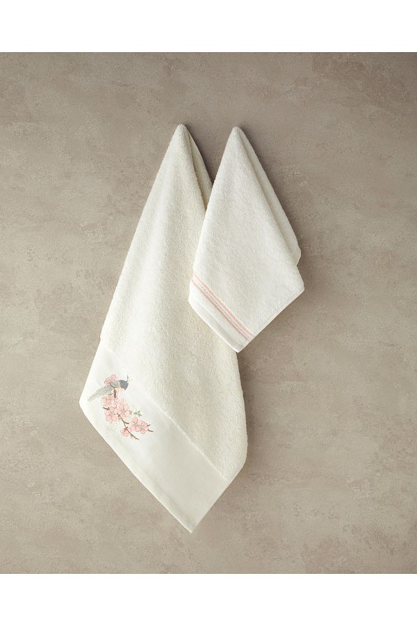 English Home-Ecru Polly Cotton Face Towel Set 1