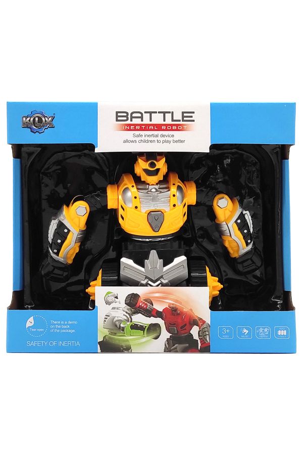 Birlik Oyuncak-Yellow Robot Boxer - Fighting Klx700-15A 1