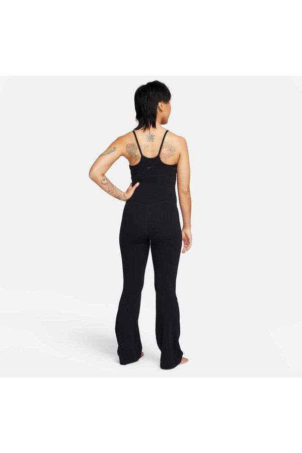 Nike Zenvy Black Dri FIT Women s Bodysuit Full Length Flared Jumpsuit Trendyol