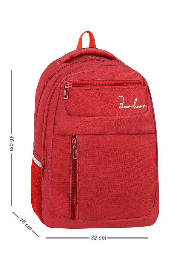 barberri-Punterez Stitched Canvas School and Travel Backpack for Daily Use - Durable 1