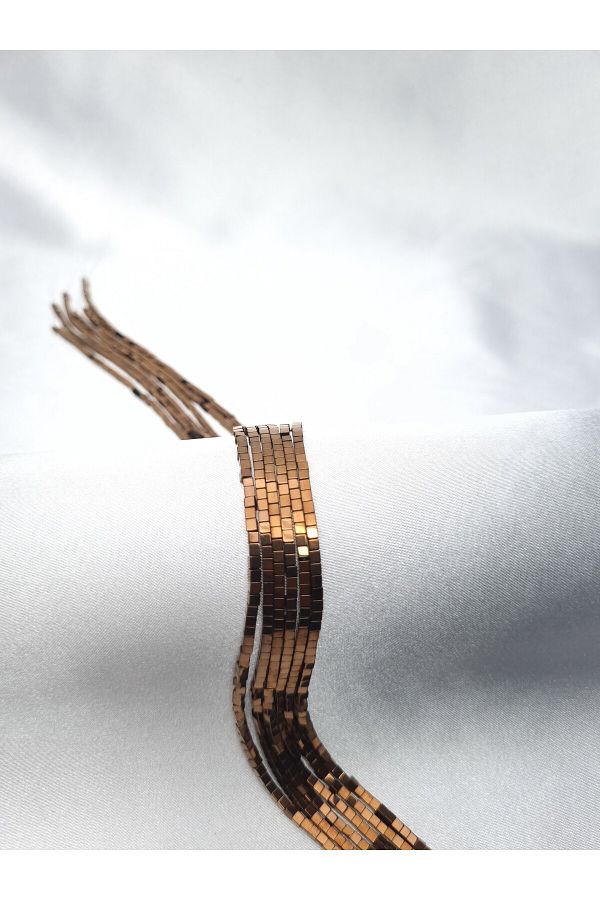 Yüksel Boncuk-2 mm Cube Hematite - Bronze Natural Stone Array 1