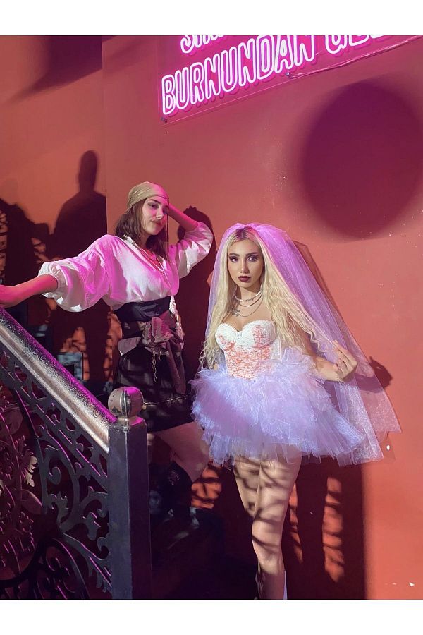 PINK Halloween Dead Bride Costume Trendyol