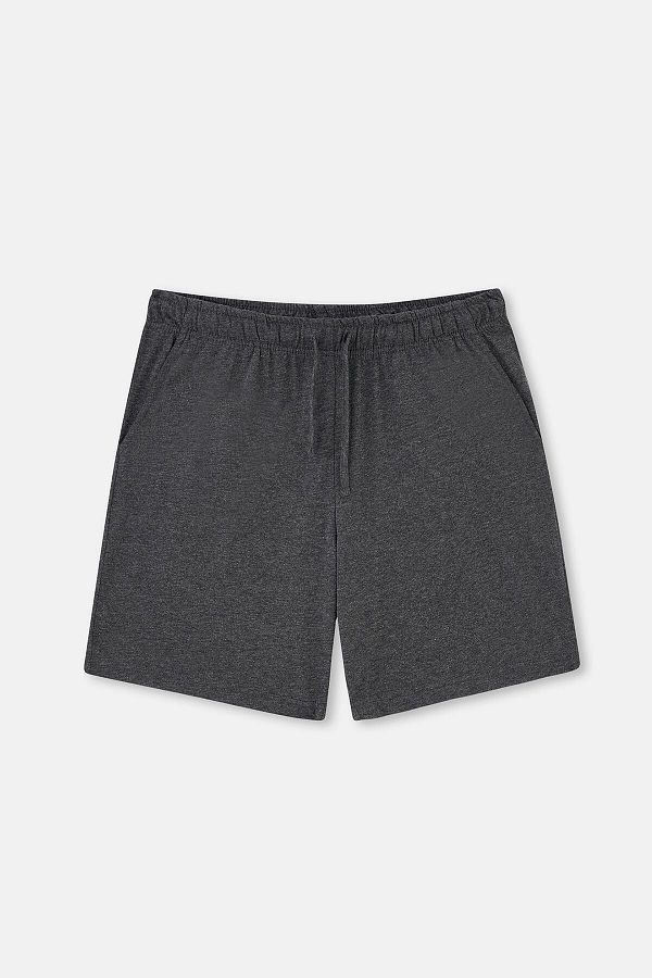 Dagi-Anthrazit Melange Modal gestrickte Shorts 1