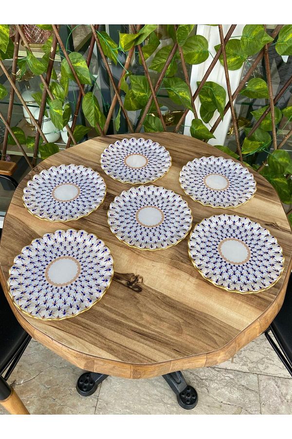 GÜRCÜGLASS-17 Cm Jewel Dessert Plate Set 1