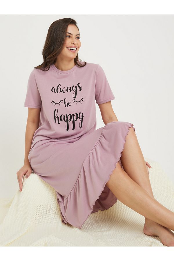 Ruffle hem t shirt dress sales