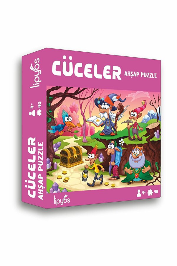 LİPYOS Masal Kahramanları ve Cüceler 40 Parça Mini Ahşap Puzzle