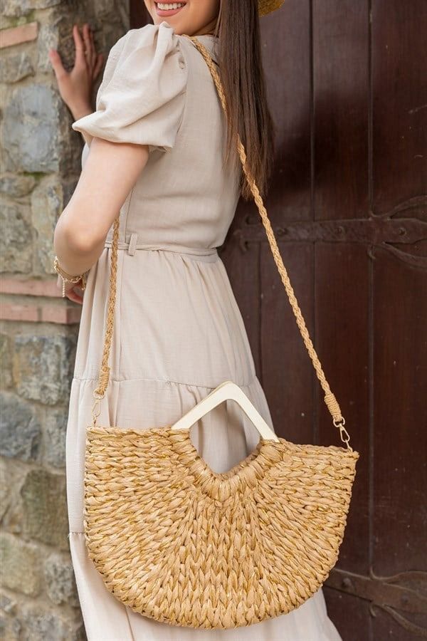 Straw bag square on sale