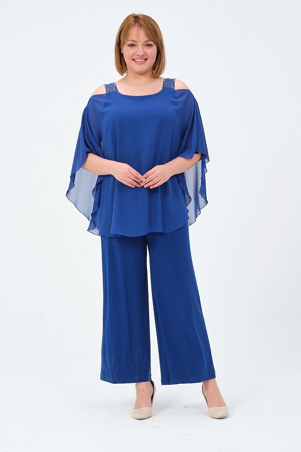 Plus size chiffon jumpsuit clearance