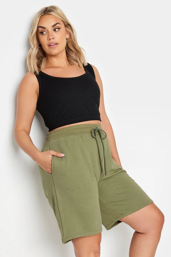 Stil Diva-Comfortable Fit Plus Size Shorts - With Pockets and Drawstring Waist303203 1