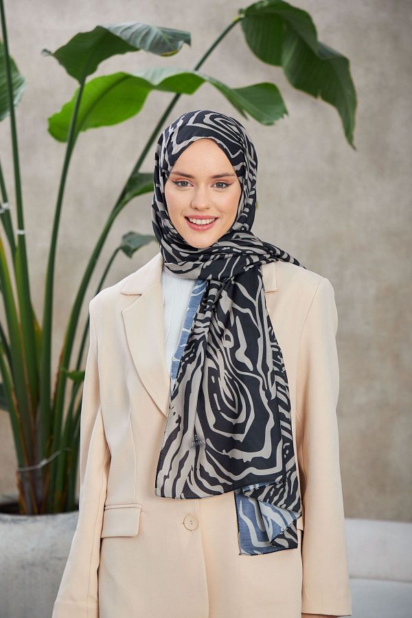 pekhan Ethnic Galaxy Soft Black Mink Shawl 3042 15 Trendyol