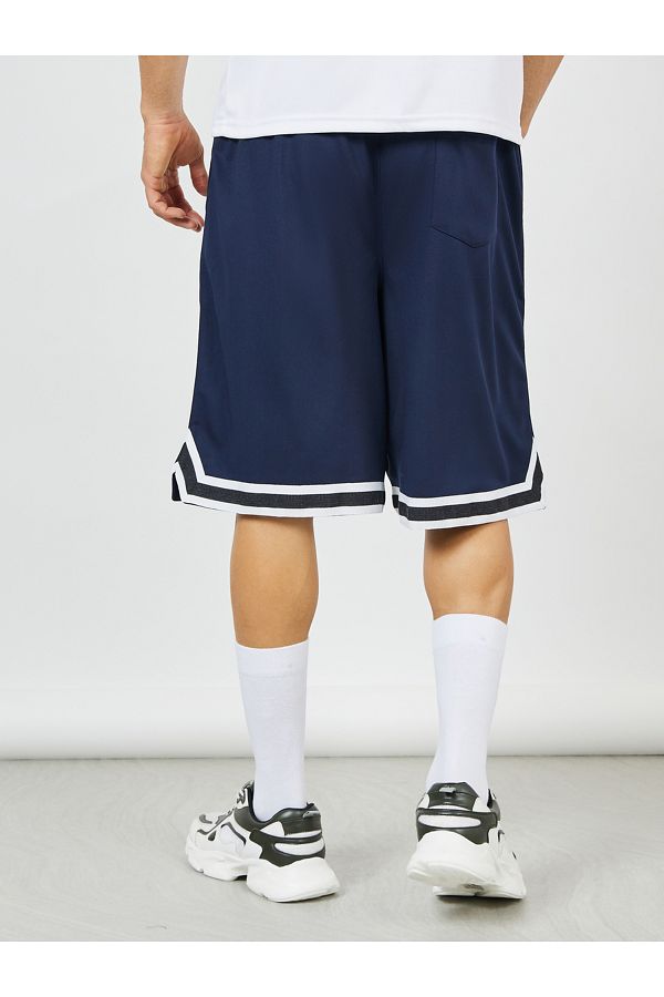 Styli Ultra Soft Micro Poly Contrast Tape Detail Hem Basketball Shorts Trendyol