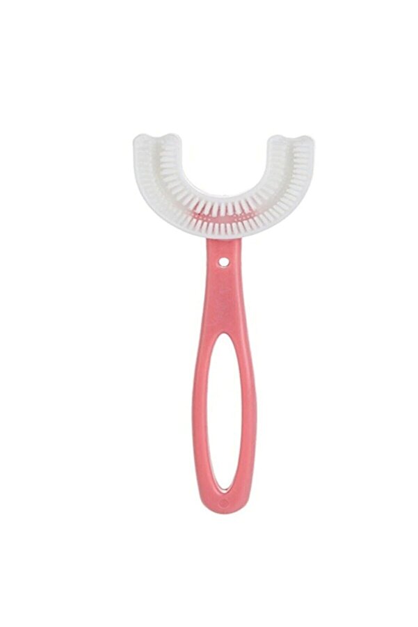 Mas Lord U Şekli Bebek Diş Fırçası Yeni Nesil Fırça - Pembe-6/12 Yaş