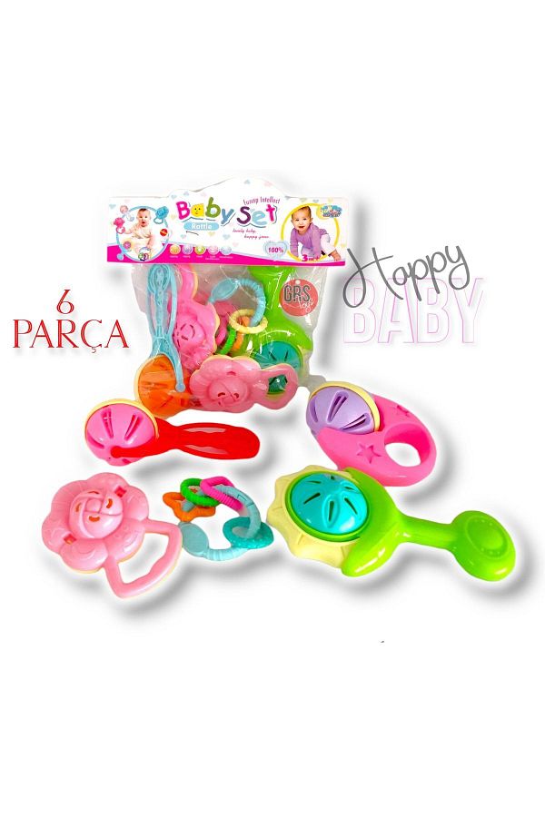 grs oyuncak-Multiple Rattle Set 6 Rattle Set for Babies 1