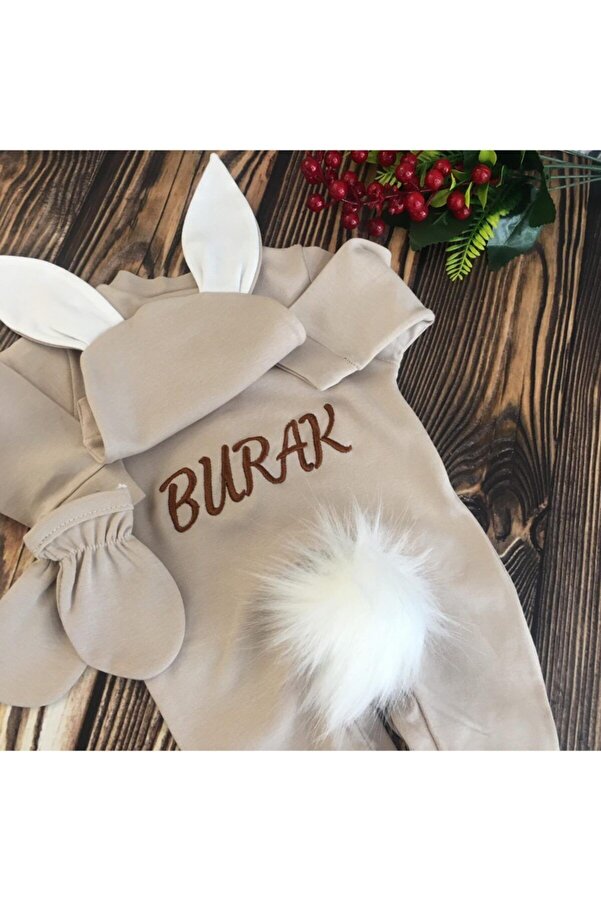 Bebek Çikolatası Tavşanlı Bebek Tulum Sütlü Kahve