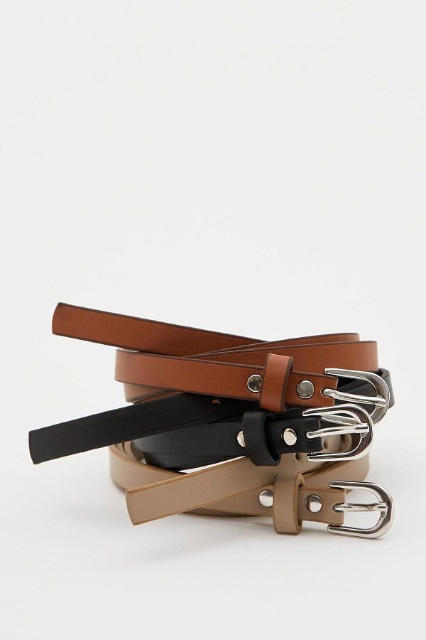 DeFacto-Damen-Gürtel aus Kunstleder, 3er-Set - S2486az21au 1