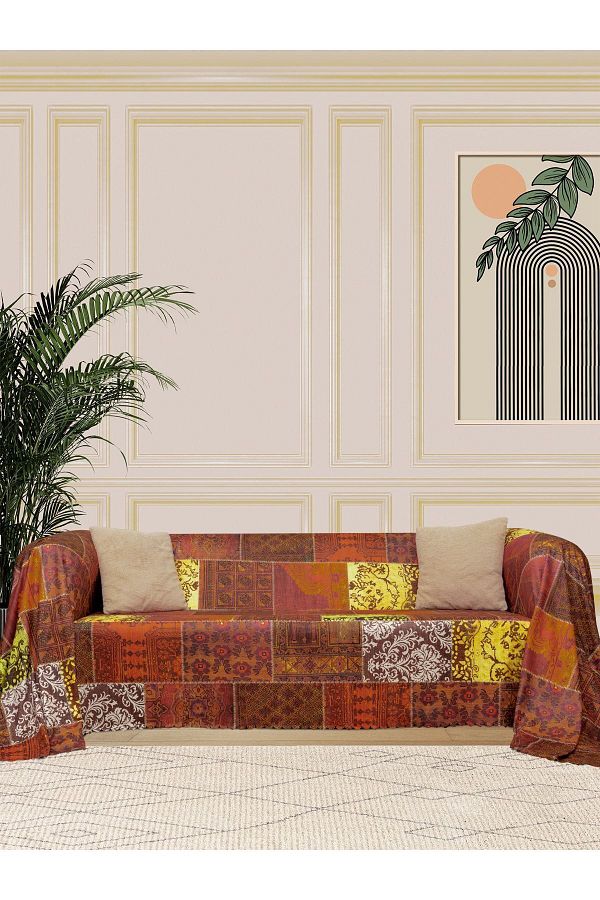 Latuda Concept-Latuda - غطاء سرير أريكة ناعم مطبوع رقميًا غير قابل للانزلاق وشال أريكة - 180x220 1