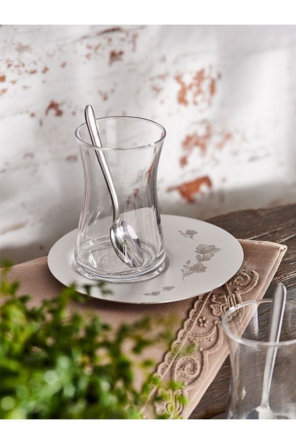 Narin-Saturn 19 Piece Flower Patterned Matte Tea Set 1