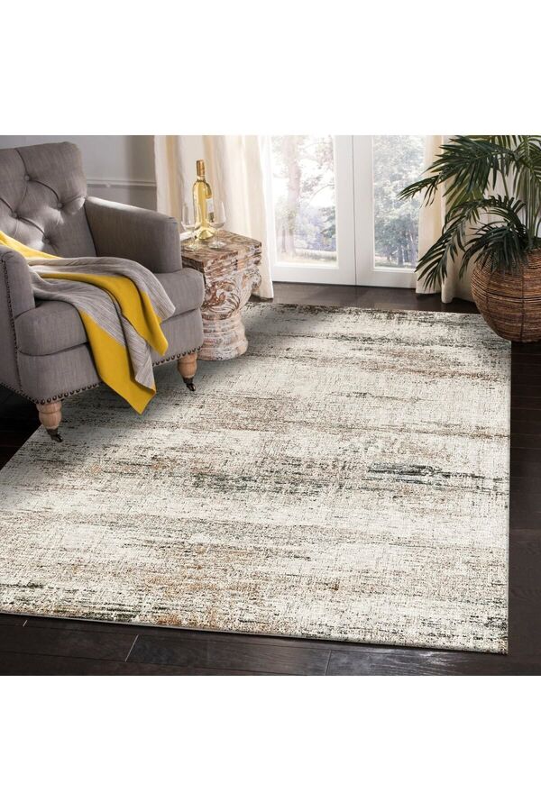 Sermod Beige Special Rug Textured Modern NonSlip Carpet Cover with 52