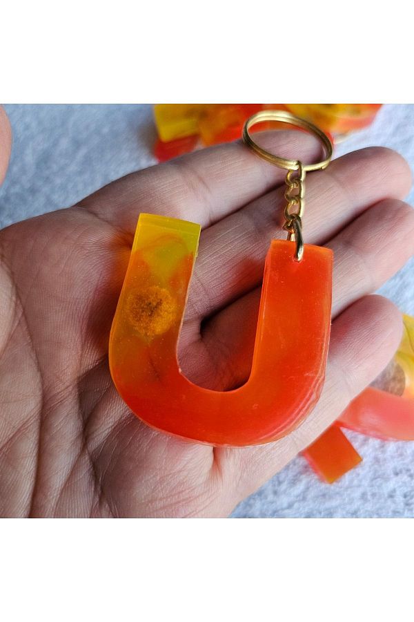 U letter keychain cheap