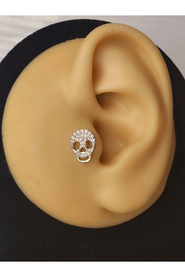 Skull tragus earrings clearance