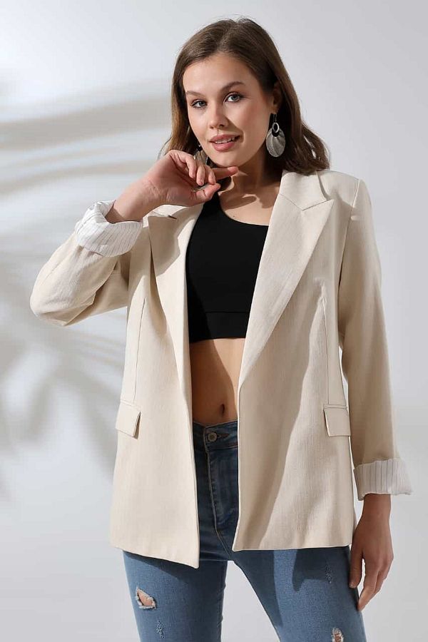 No button women's blazer top