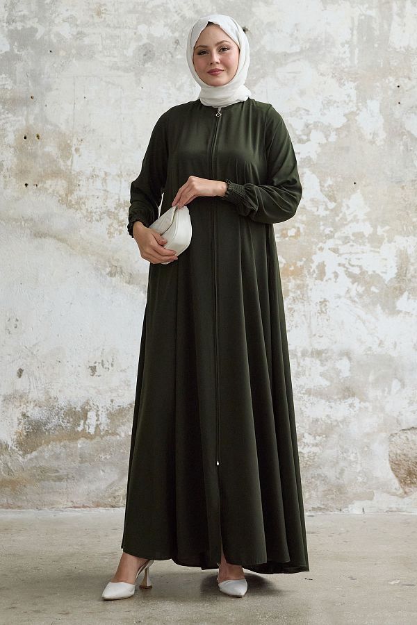 InStyle-Medine Khaki Ferace - Jedwab i Mevlana Szczegółowe 1