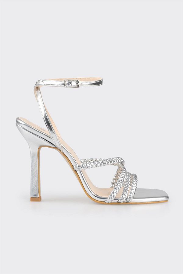 Elle Shoes-Lame Women's Heeled Sandals 1