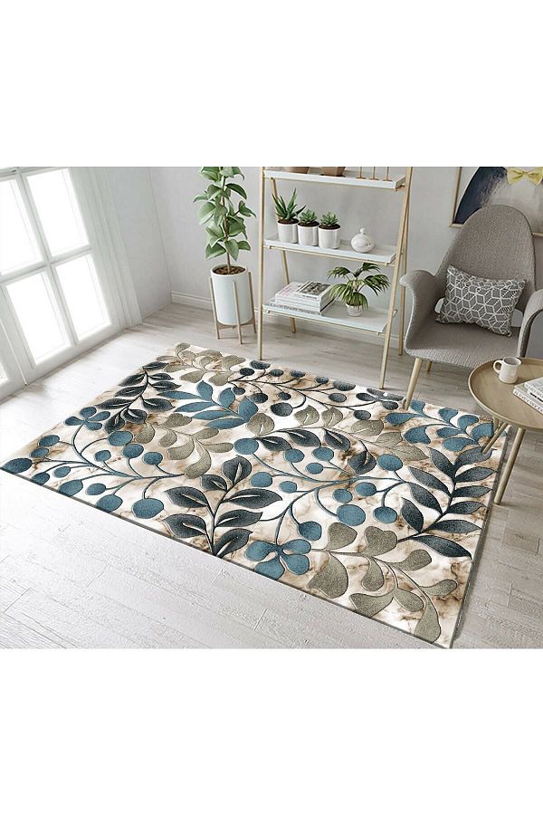 Sermod-24-Marmor Effect Floored Ivy Patterned Non-Slip Sponge Carpet Cover 1