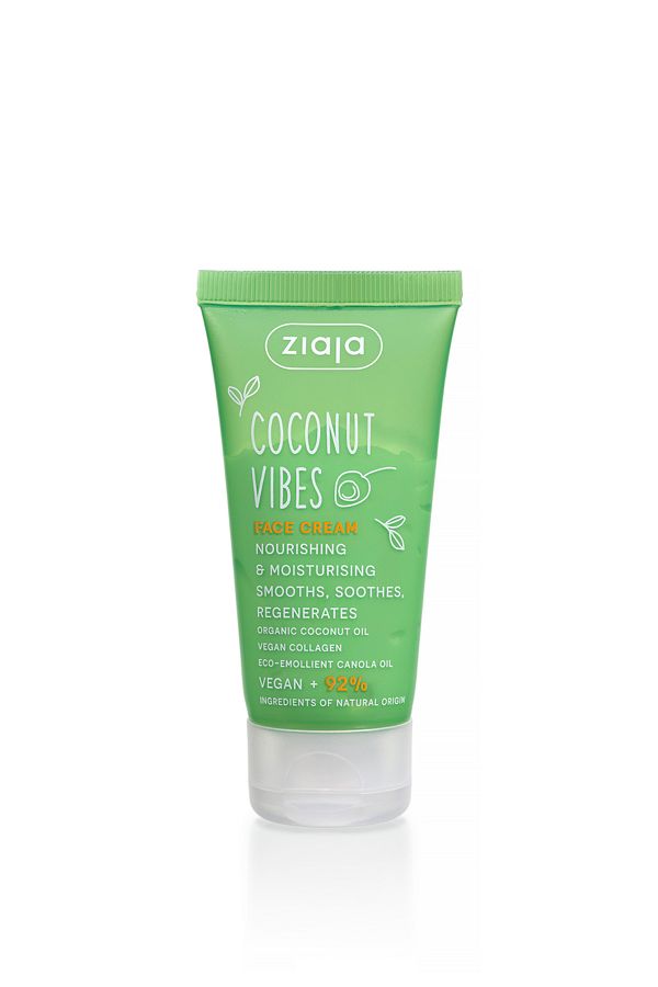 Ziaja-Coconut Vibes 50ml Face Cream - Nourishing and Moisturizing 1