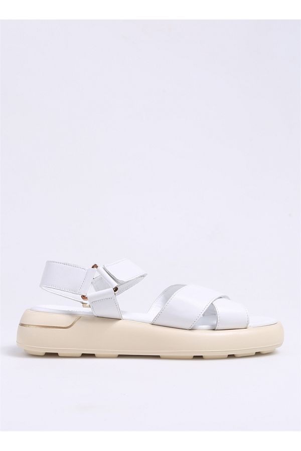 Hush Puppies White Leather Women s Sandals M22 Size 36 Trendyol