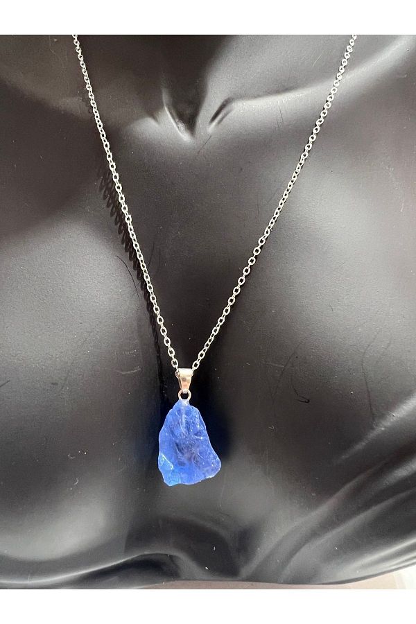 Blue obsidian necklace discount