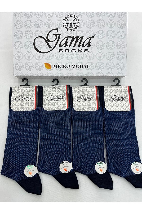 Gama Çorap-4 Pieces Men's Thin Summer Modal Patterned Socks 1