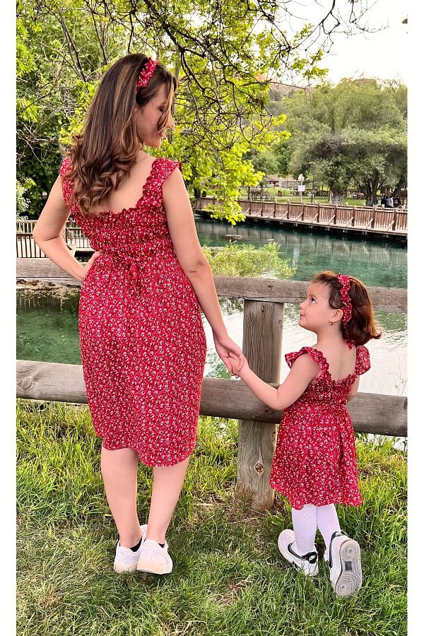 Mother daughter combination dress top