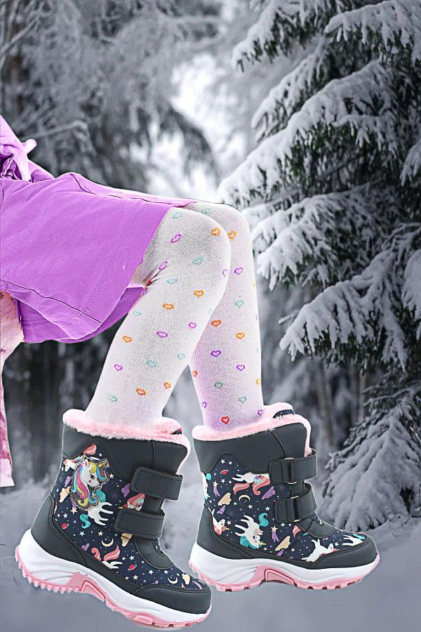 Unicorn snow boots top