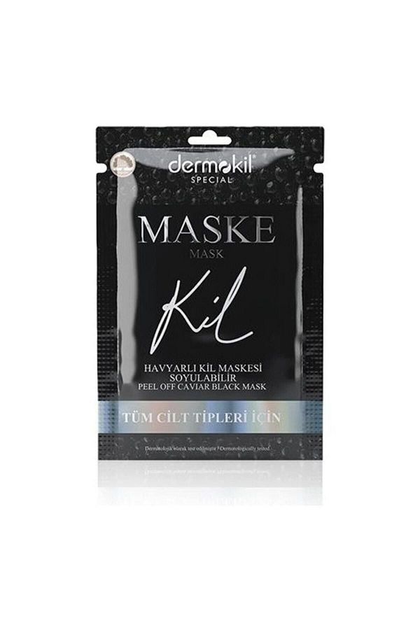 Dermokil-Special Peelable Black Clay Mask with Caviar 15 Ml (For All Skin Types) 1