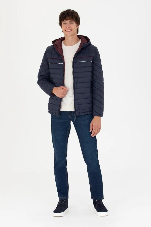 U.S. Polo Assn. Claret Red Navy Blue Men s Double Sided Coat Trendyol