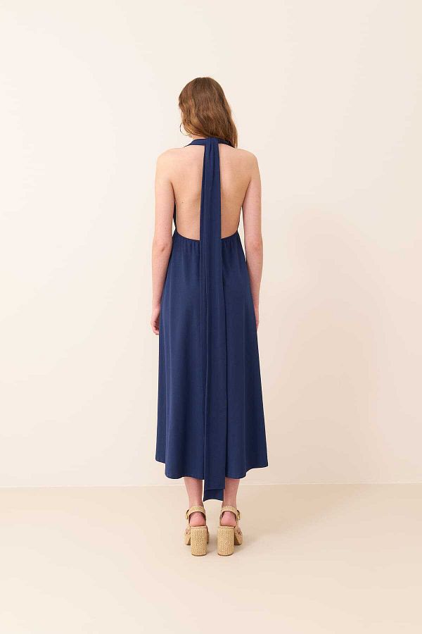 Roman navy blue dress sale