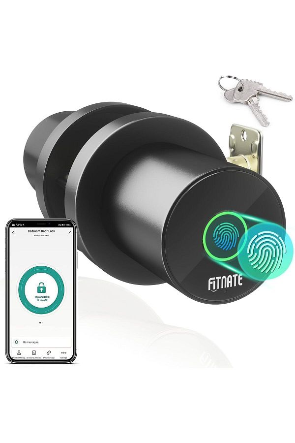 QuickStoq-Fıtnate Smart Lock, Fingerprint Door Handle, App Controlled, Fingerprint Lock, Password Lock 1