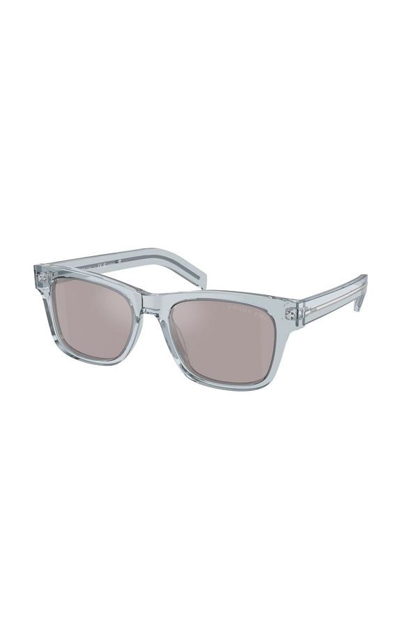 Prada-Man Rectangle Sunglasses- Pr A17s - Lense Size:51mm - Transparent Azure 1