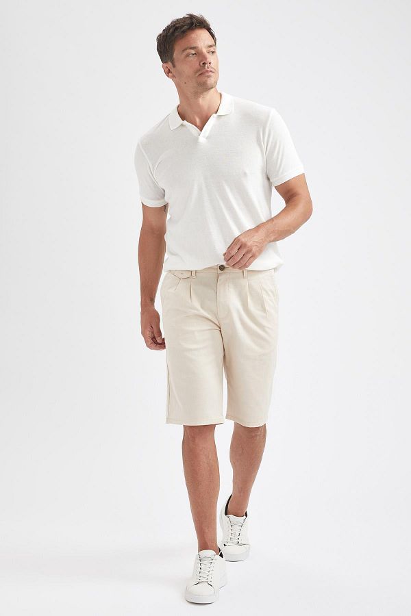 DeFacto-Σορτς βερμούδας Regular Fit Basic 1