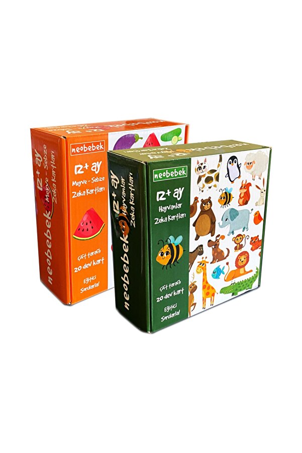 Neobebek Dünyayı Tanıyorum Zeka Kartları Seti (2 KUTU 40 KART)