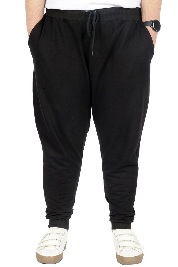 ModeXL-Mode Xl Plus Size Sweatpants with Pulse Print 20507 Black 1