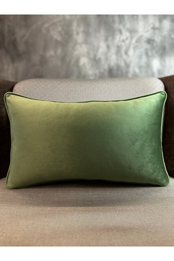 Fabricland Imported Silk Velvet Light Green Color Throw Pillow Cover