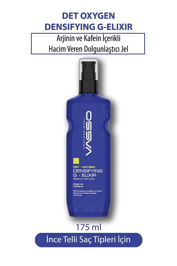 VASSO WOMEN-Vasso Densifying G-Elixir 175 ml - Volumizing and Plumping Gel Containing Arginine and Caffeine 1