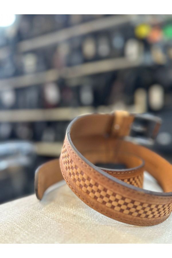 Fossil mens leather belts new arrivals