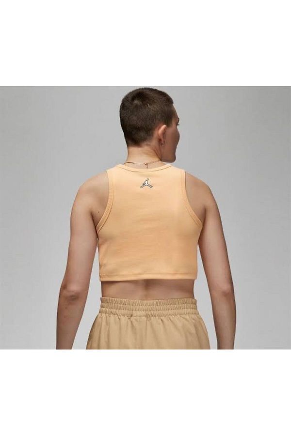Nike-Jordan Tank Core - Yellow Crop Women's Tank Top 1