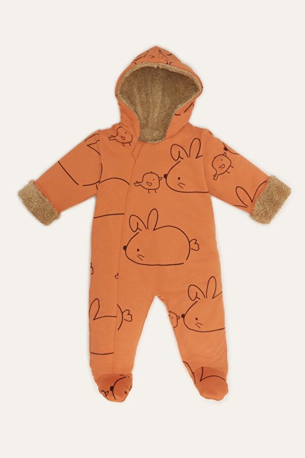 bebizu Kapüşonlu Kendinden Patikli İçi Yumuşacık Welsoft Tulum