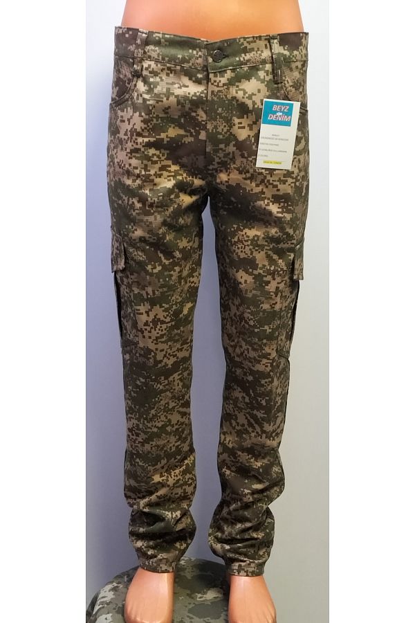 BeyzDenim-Pantaloni de vânătoare și drumeții, cu bord de camuflaj, hidrofugă 1